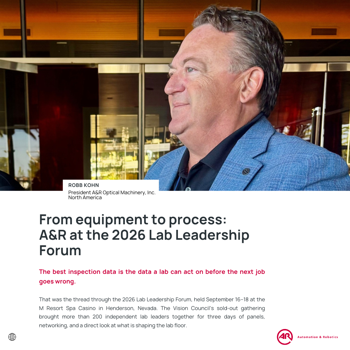 From equipment to process: A&R at the 2026 Lab Leadership Forum